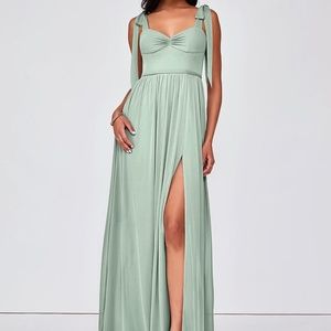 Azazie Sante Bridesmaid Dress Dusty Sage A14
